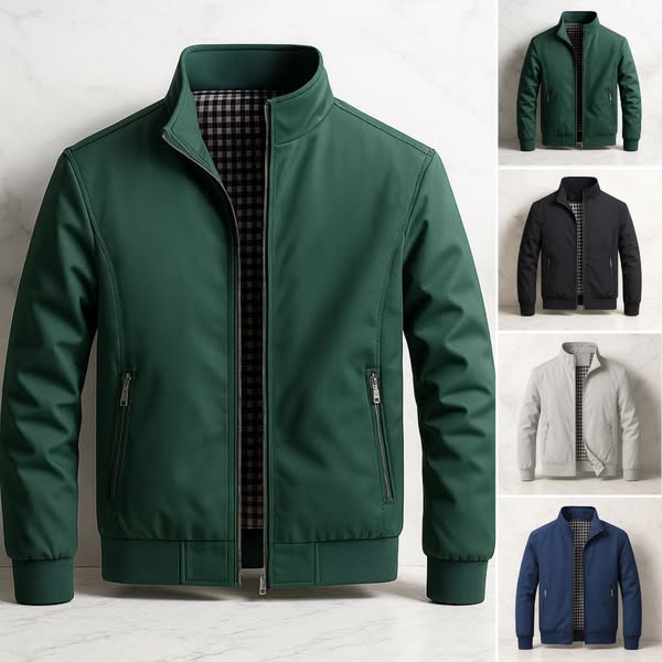 Charith - Swobodna Kurtka z Długim Rękawem i Zamkiem Błyskawicznym