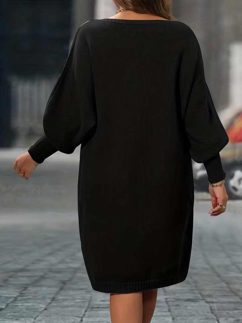 Enkeleida – Sukienka Zimowa z Geometrycznym Wzorem w Romby