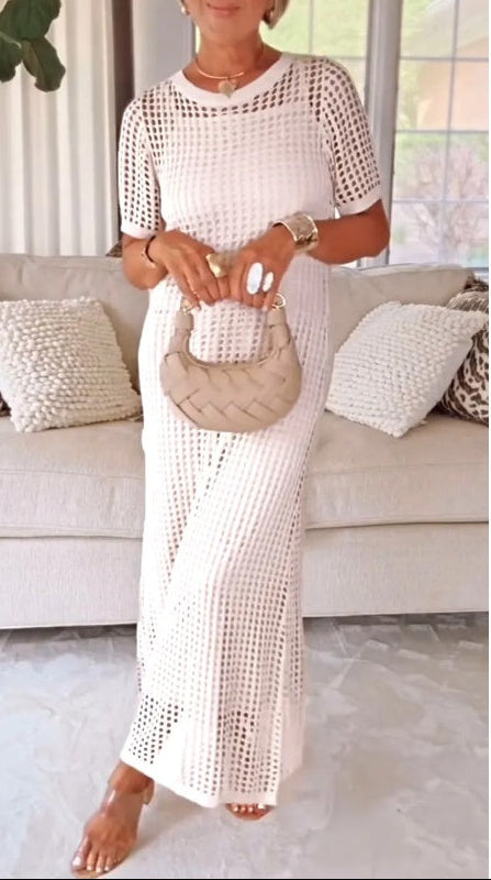 Jilena – Długa Sukienka Maxi z Wycięciami + Bezpłatna Sukienka Pod Spód