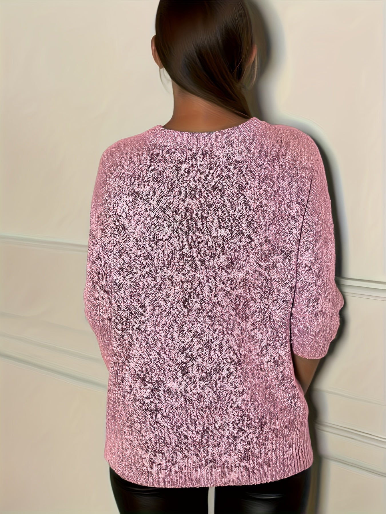 Healy – Sweter z Dzianiny z Dekoltem w Szpic