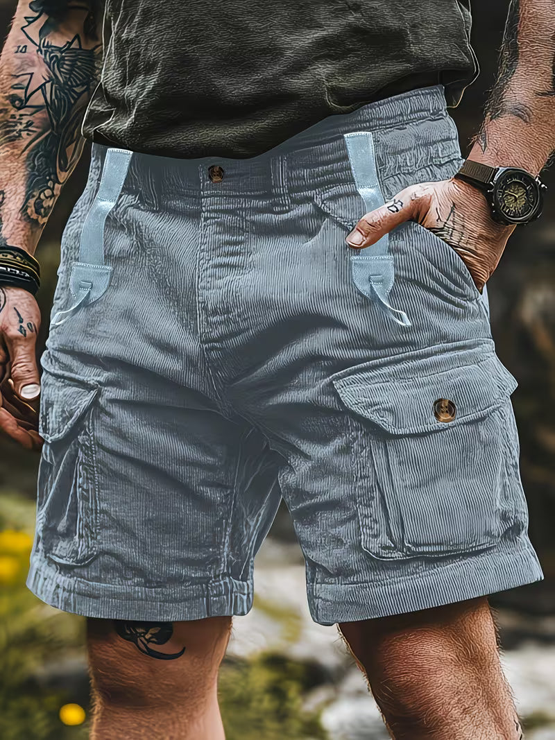 Jorit - Pantaloni Scurți ładunek Din Velur Cu Tesătură 3D