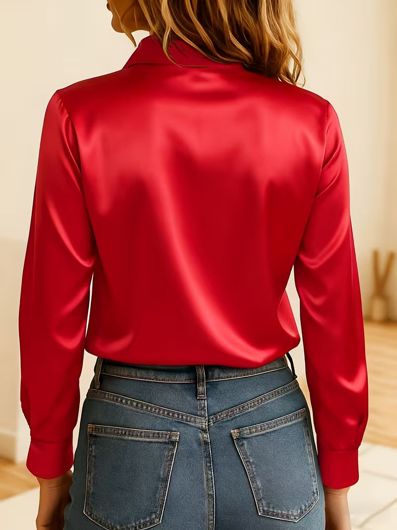 Kelina – Koszula z Długim Rękawem i Guzikami