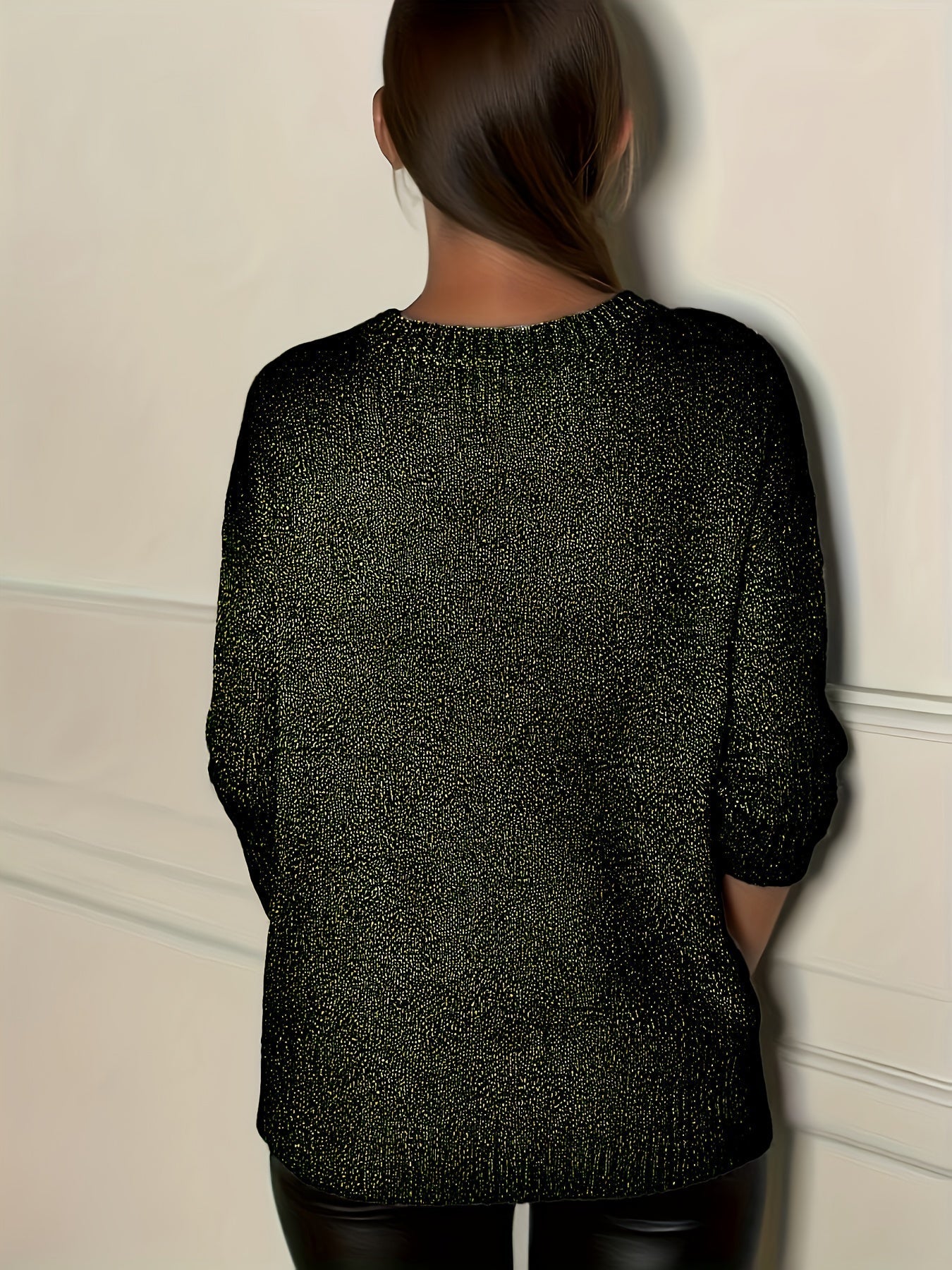 Healy – Sweter z Dzianiny z Dekoltem w Szpic