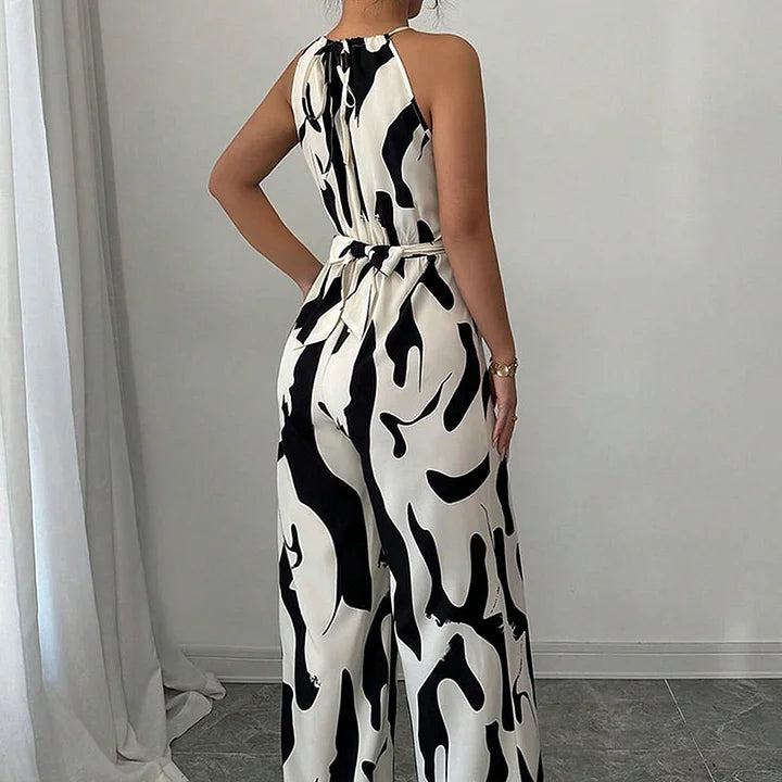 Jorinda – Kombinezon Bez Pleców w Stylu Blok Kolorystyczny