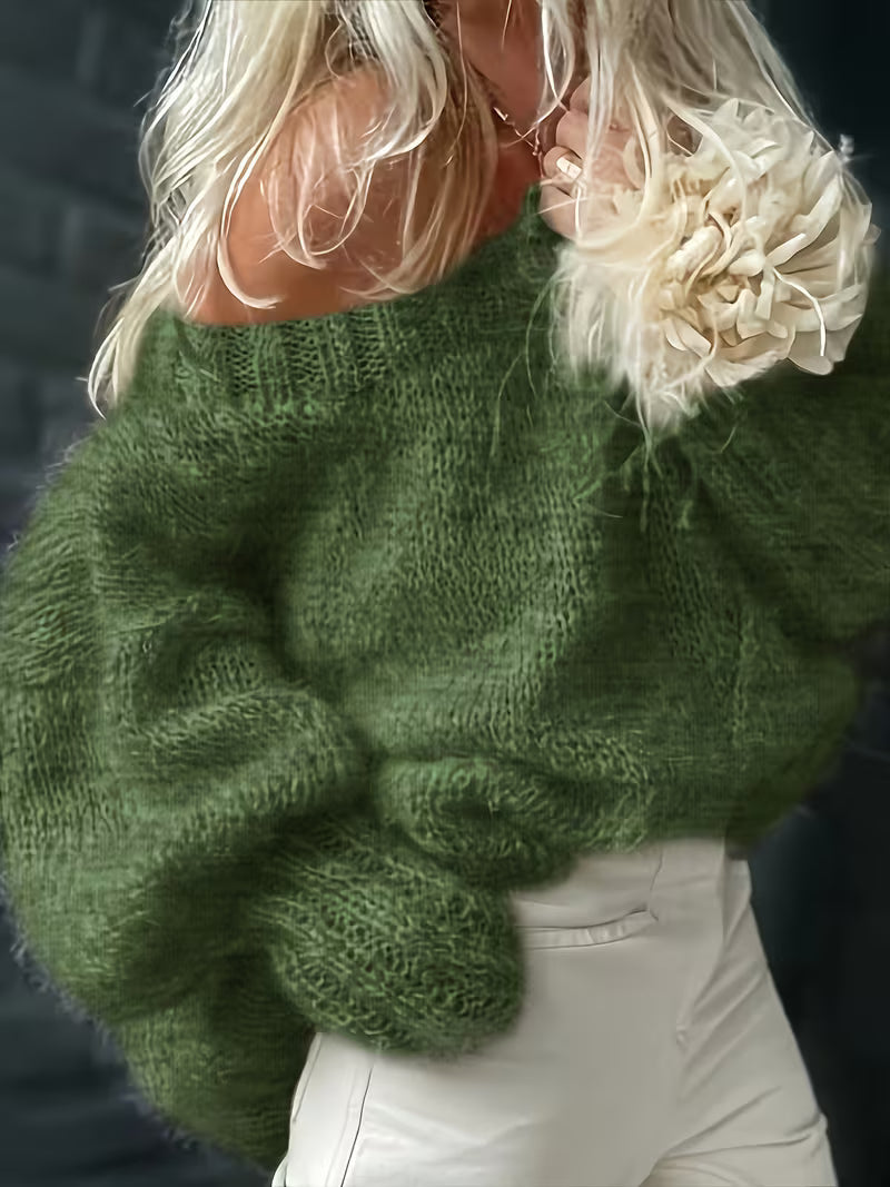 Dariya – Krótki i Miękki Sweter z Dzianiny