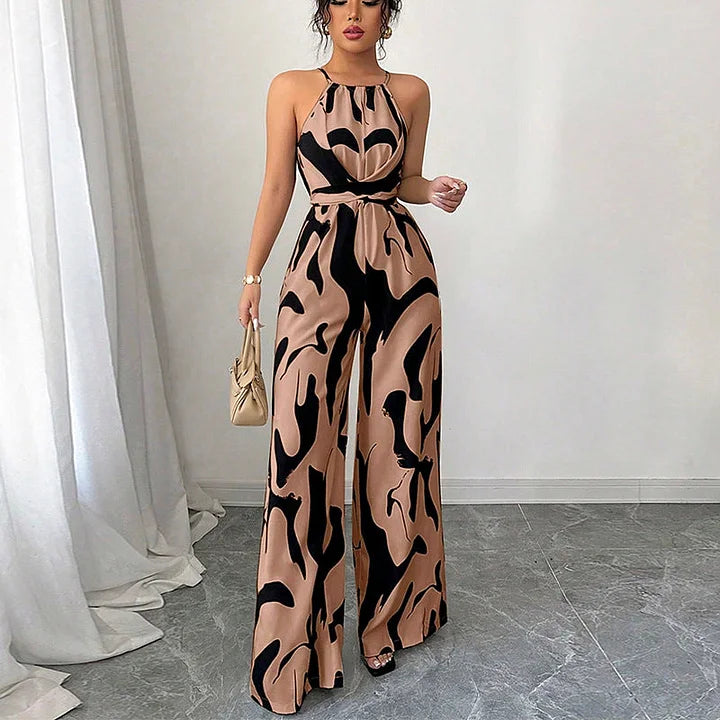 Jorinda – Kombinezon Bez Pleców w Stylu Blok Kolorystyczny