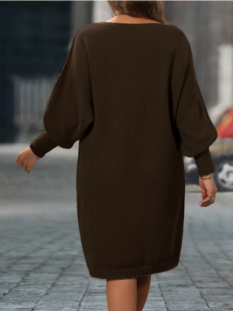 Enkeleida – Sukienka Zimowa z Geometrycznym Wzorem w Romby