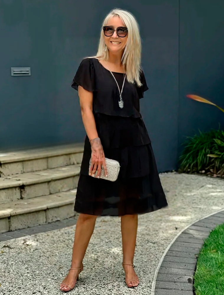 Ashfi – Sukienka z Luźnego Szyfonu