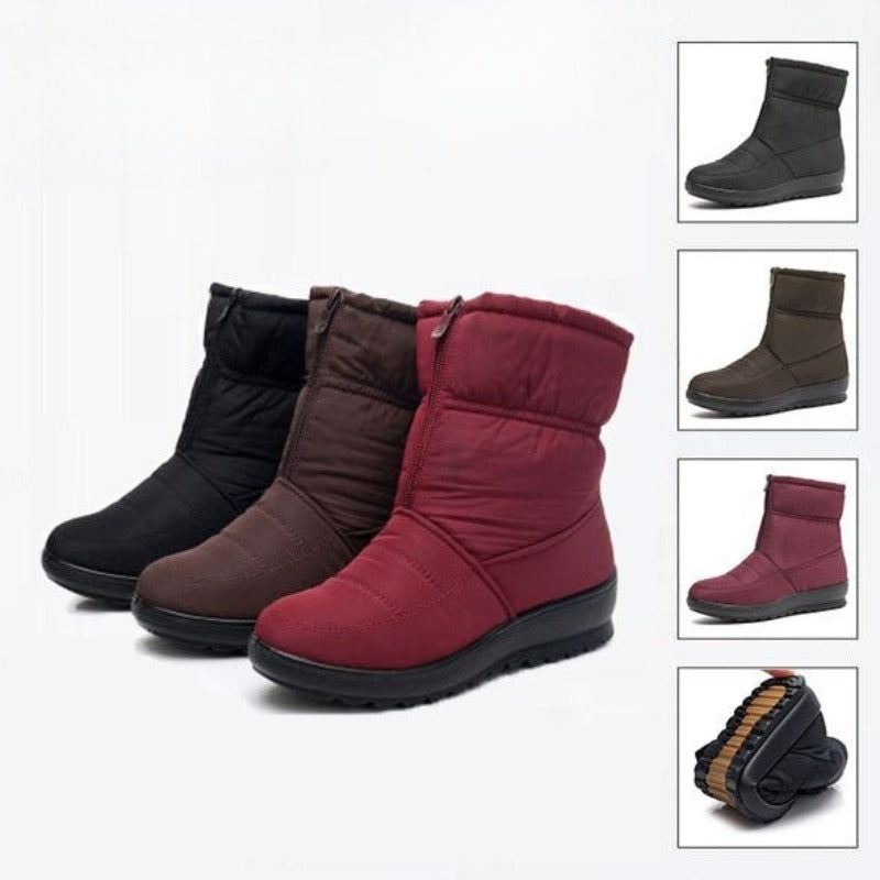 Afonia – Wodoodporne Buty śnieżne z Zamkiem Błyskawicznym