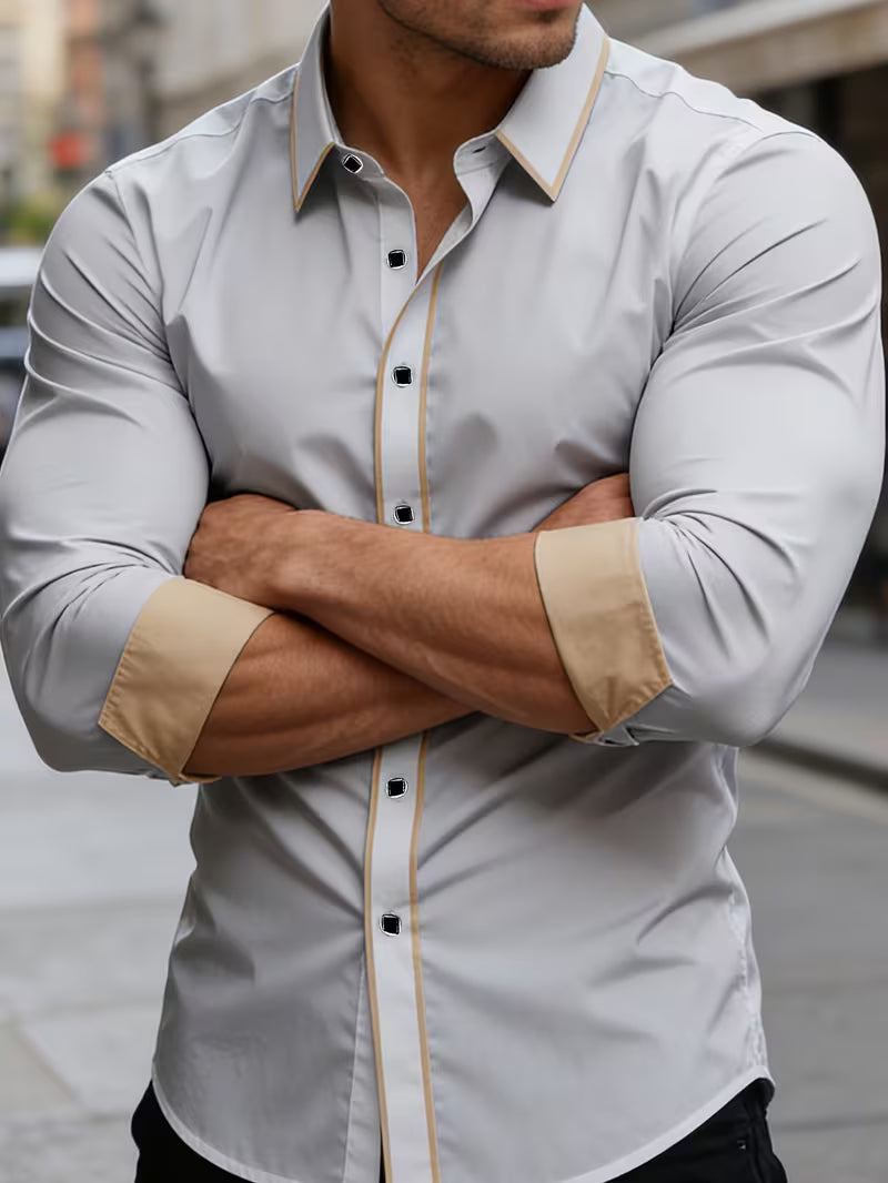 Daven – Swobodna Koszula Biznesowa o Dopasowanym Kroju