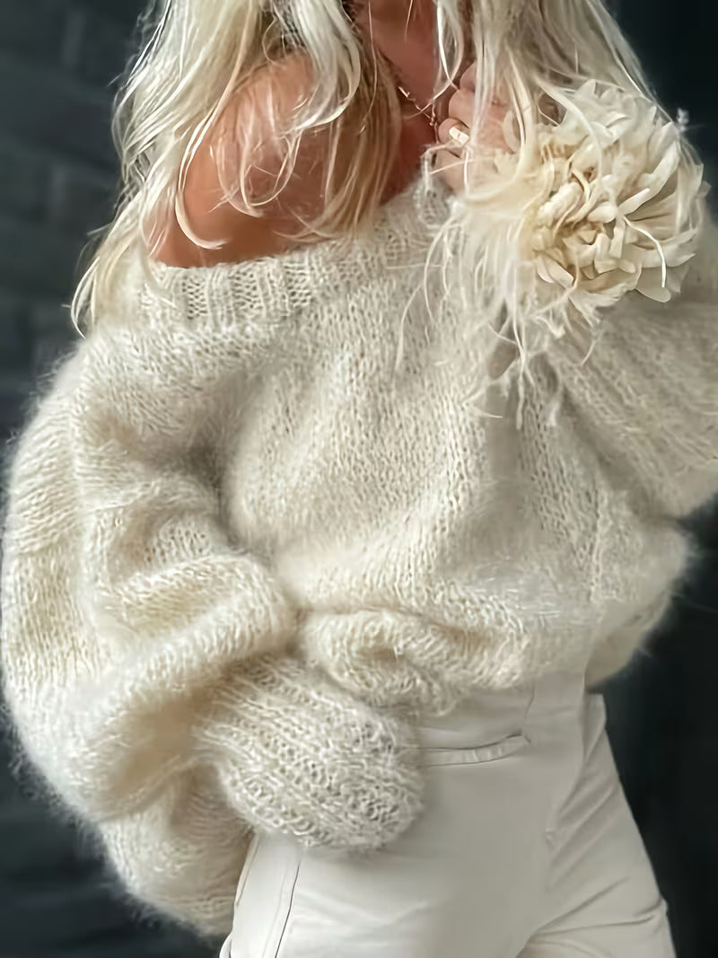 Dariya – Krótki i Miękki Sweter z Dzianiny