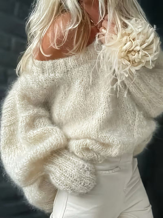 Dariya – Krótki i Miękki Sweter z Dzianiny