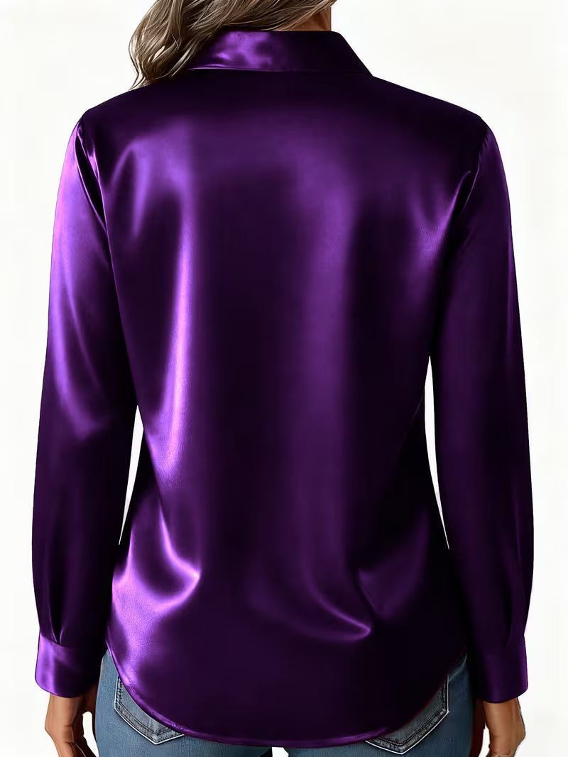 Kelina – Koszula z Długim Rękawem i Guzikami