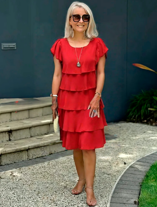 Ashfi – Sukienka z Luźnego Szyfonu