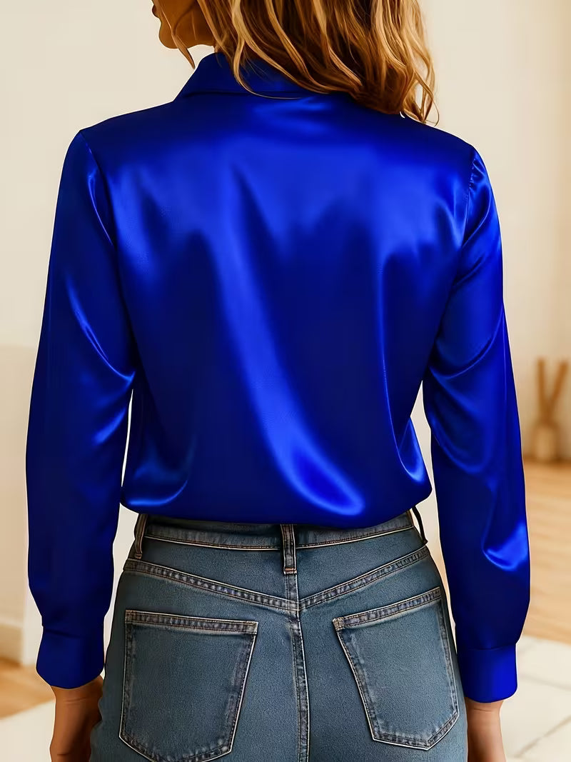 Kelina – Koszula z Długim Rękawem i Guzikami