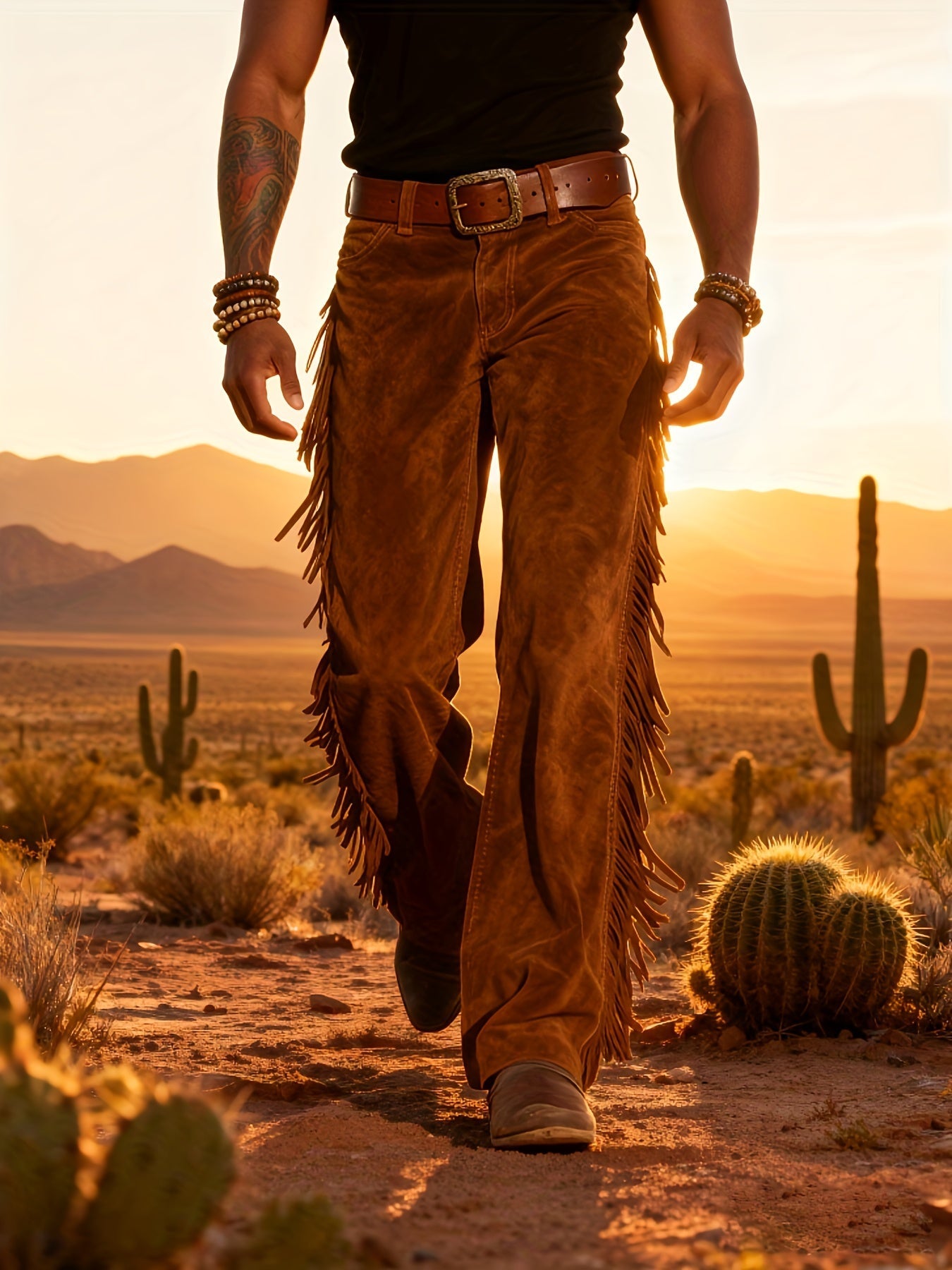 Altan – Swobodne Spodnie W Stylu Retro Z Frędzlami