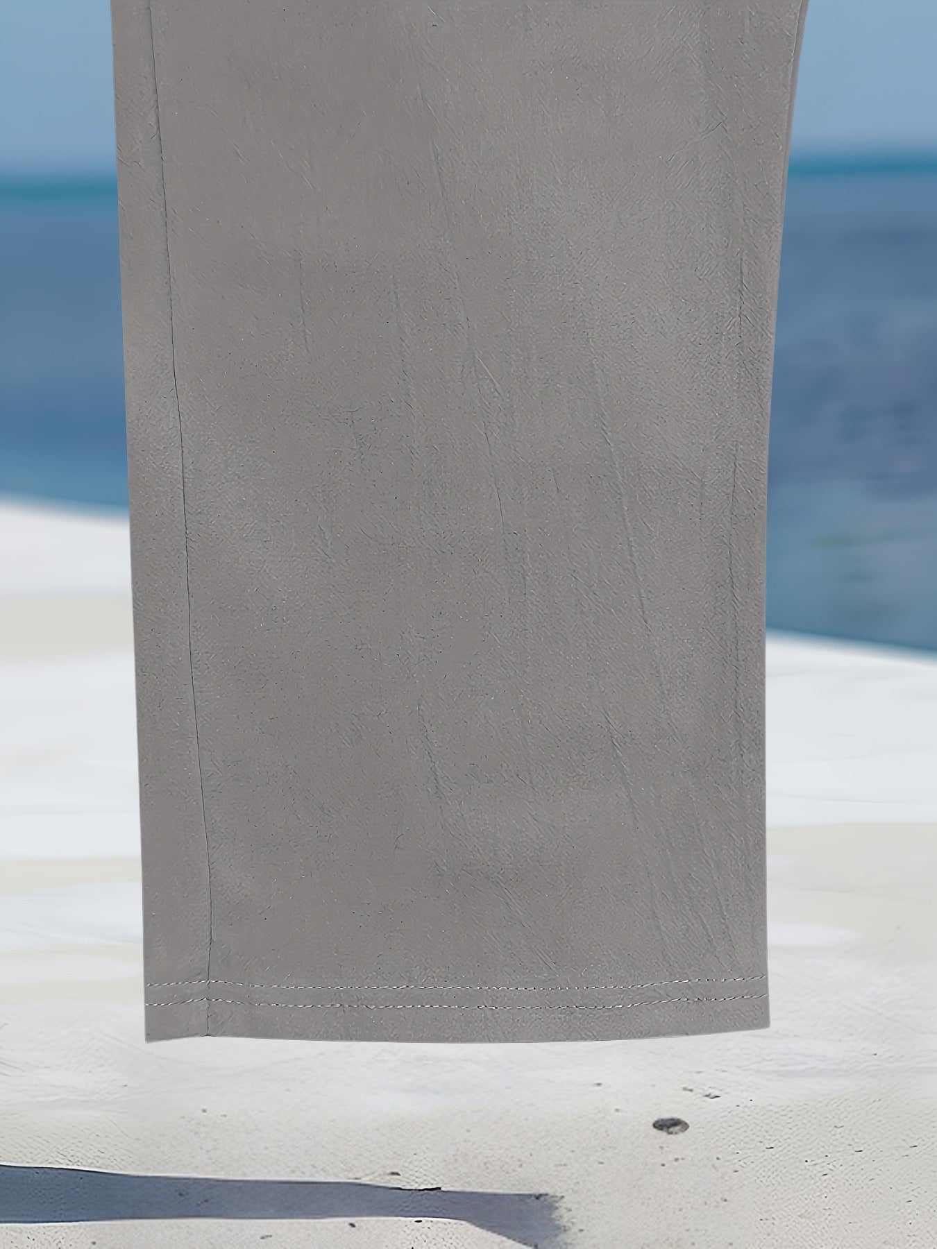 Aznar – lniane Spodnie z Elastycznym Paskiem