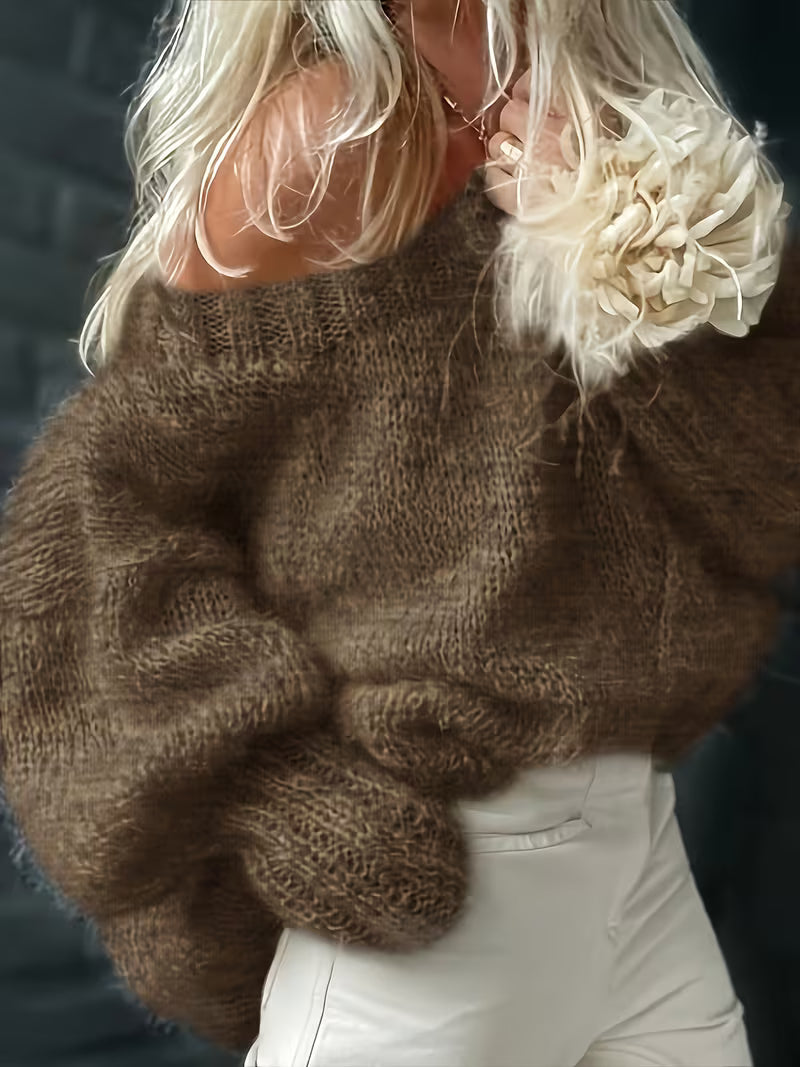 Dariya – Krótki i Miękki Sweter z Dzianiny