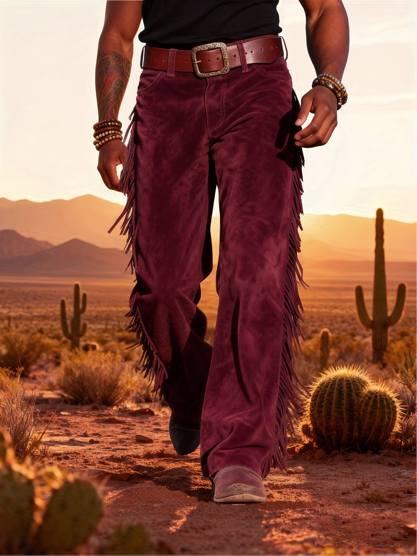 Altan – Swobodne Spodnie W Stylu Retro Z Frędzlami