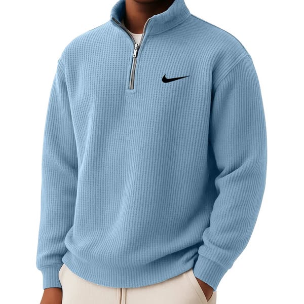 Sweter Nk z półzamkiem i kołnierzem