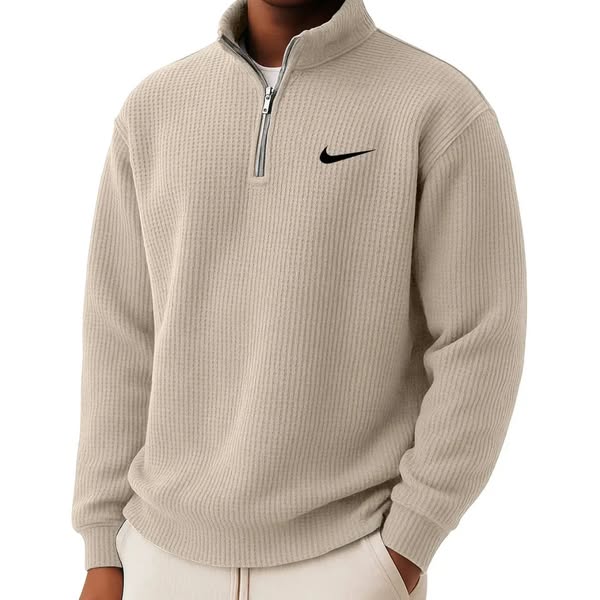 Sweter Nk z półzamkiem i kołnierzem