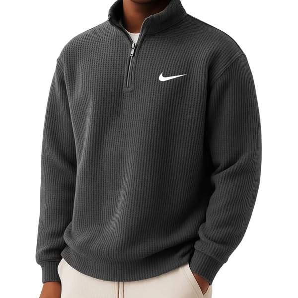 Sweter Nk z półzamkiem i kołnierzem