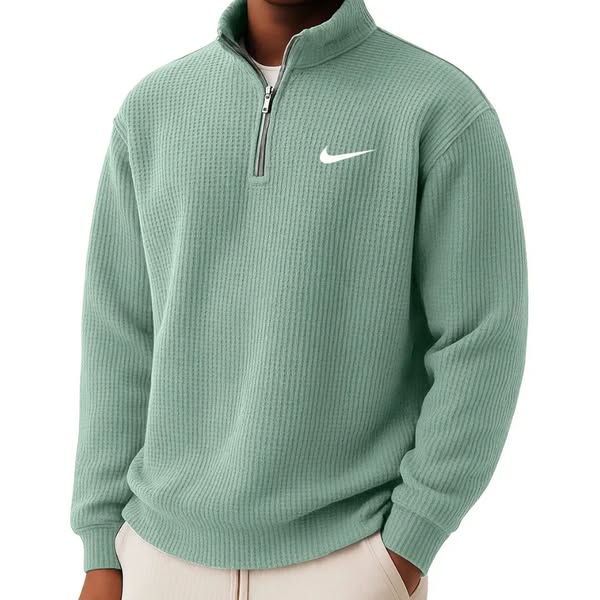 Sweter Nk z półzamkiem i kołnierzem