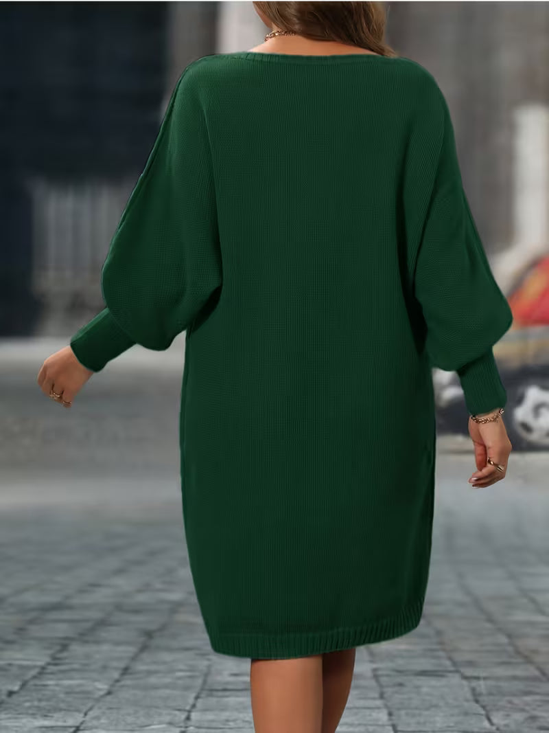 Enkeleida – Sukienka Zimowa z Geometrycznym Wzorem w Romby