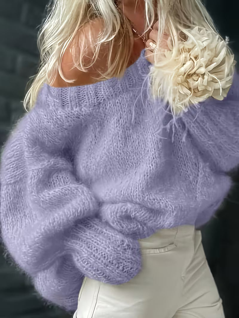 Dariya – Krótki i Miękki Sweter z Dzianiny