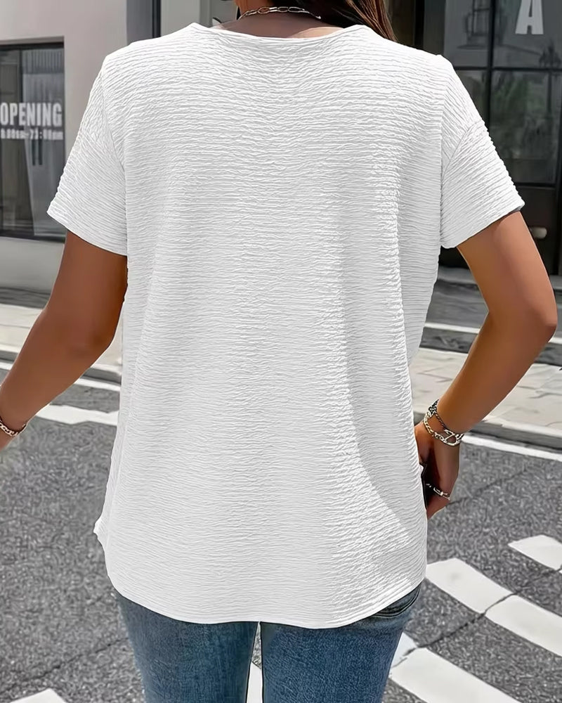 Gergina – Koszulka z Kołnierzykiem Typu Peter Pan