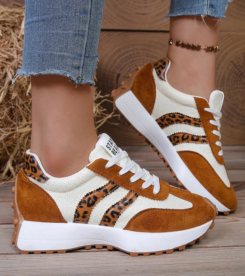 Halima – Wygodne Sneakersy Retro Sznurowane
