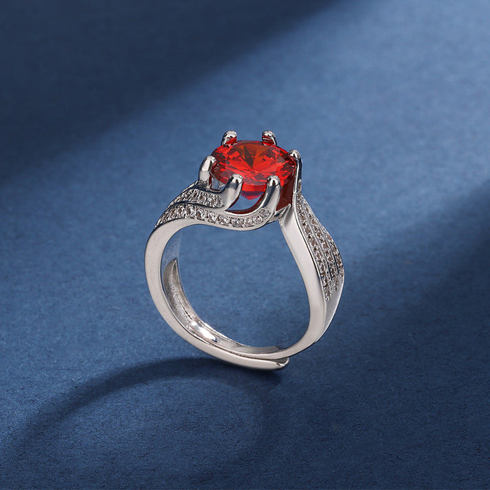 Halyna – Pierścionek z Moissanitem Super Flash o Masie 3 Karatów