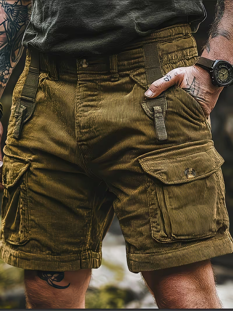 Jorit - Pantaloni Scurți ładunek Din Velur Cu Tesătură 3D