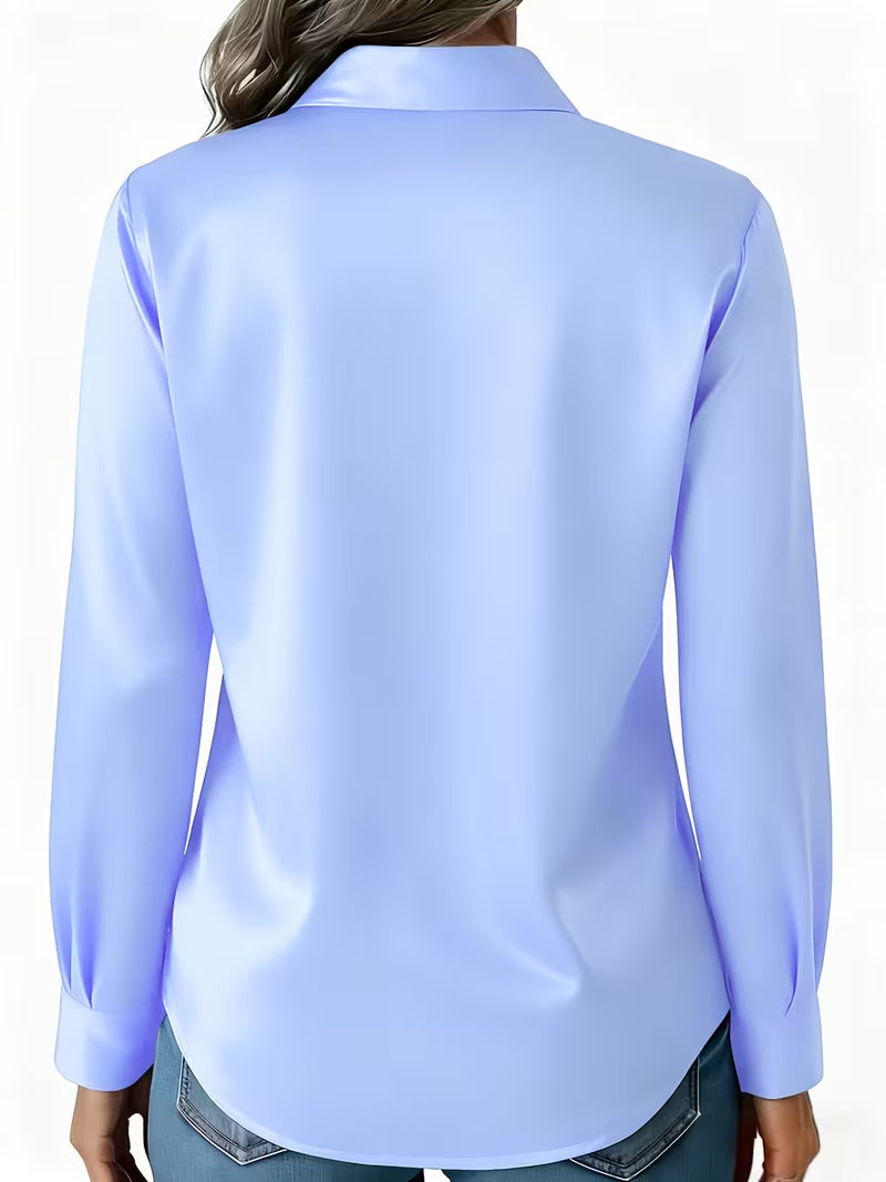 Kelina – Koszula z Długim Rękawem i Guzikami