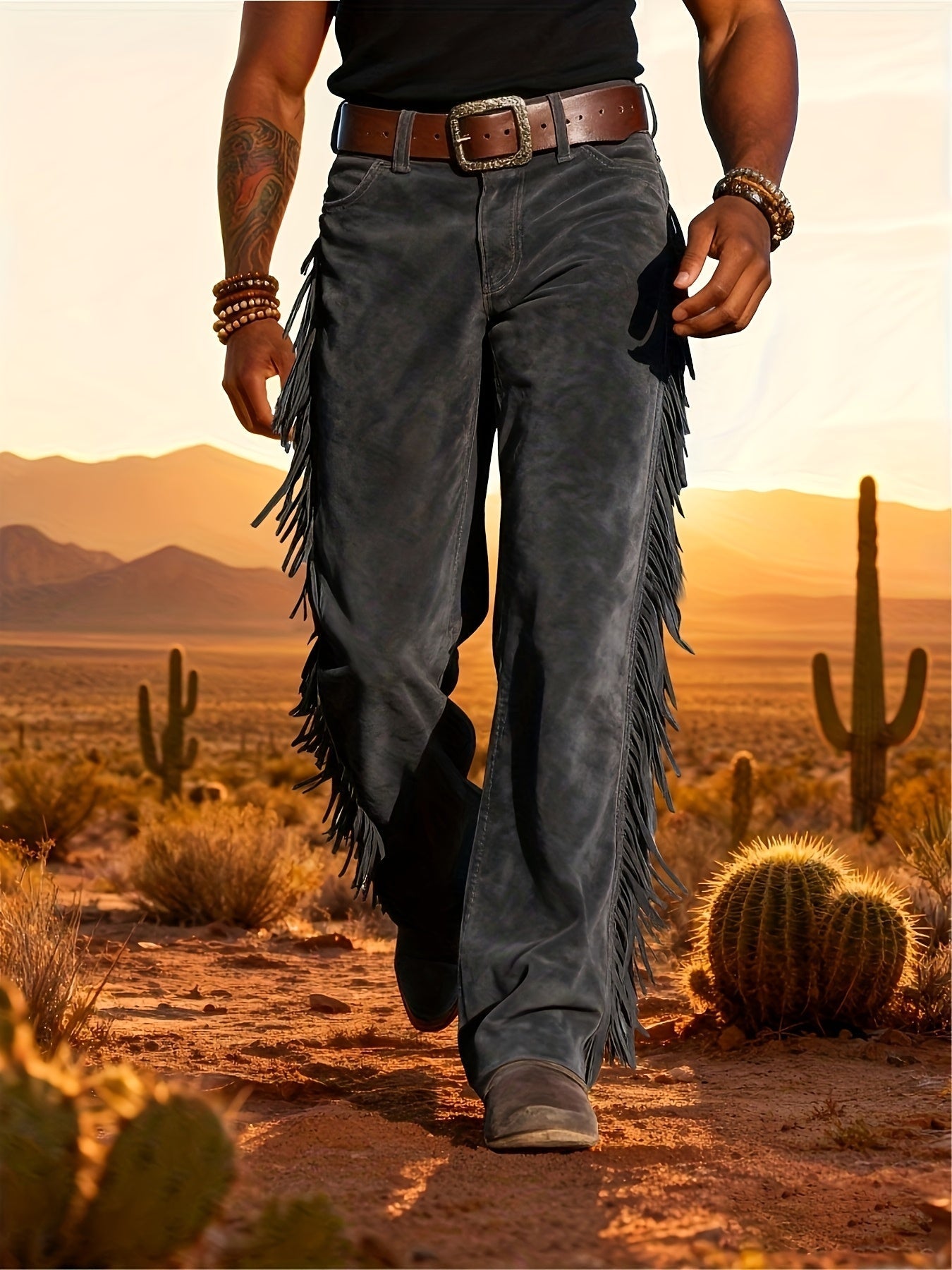 Altan – Swobodne Spodnie W Stylu Retro Z Frędzlami