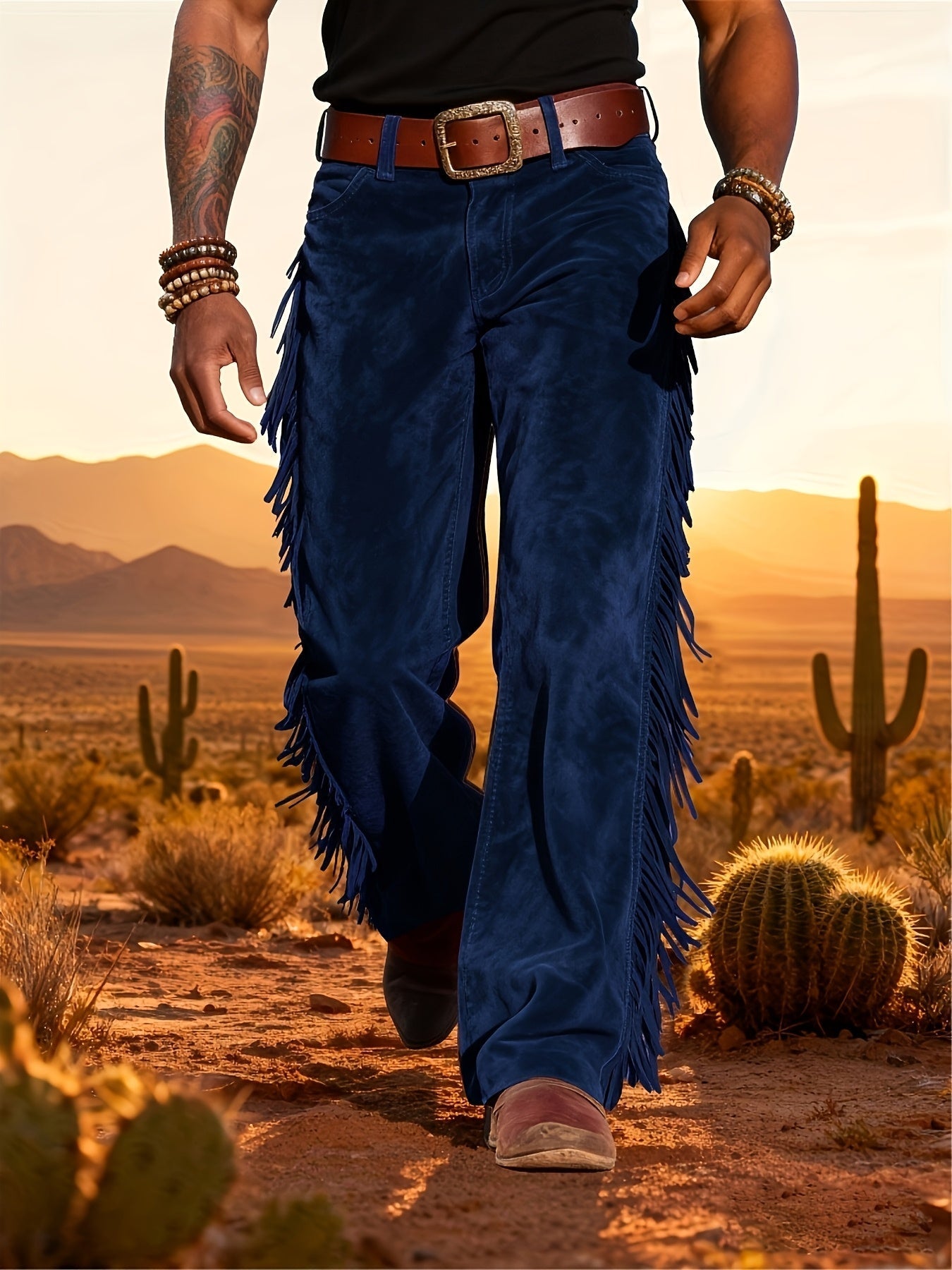 Altan – Swobodne Spodnie W Stylu Retro Z Frędzlami