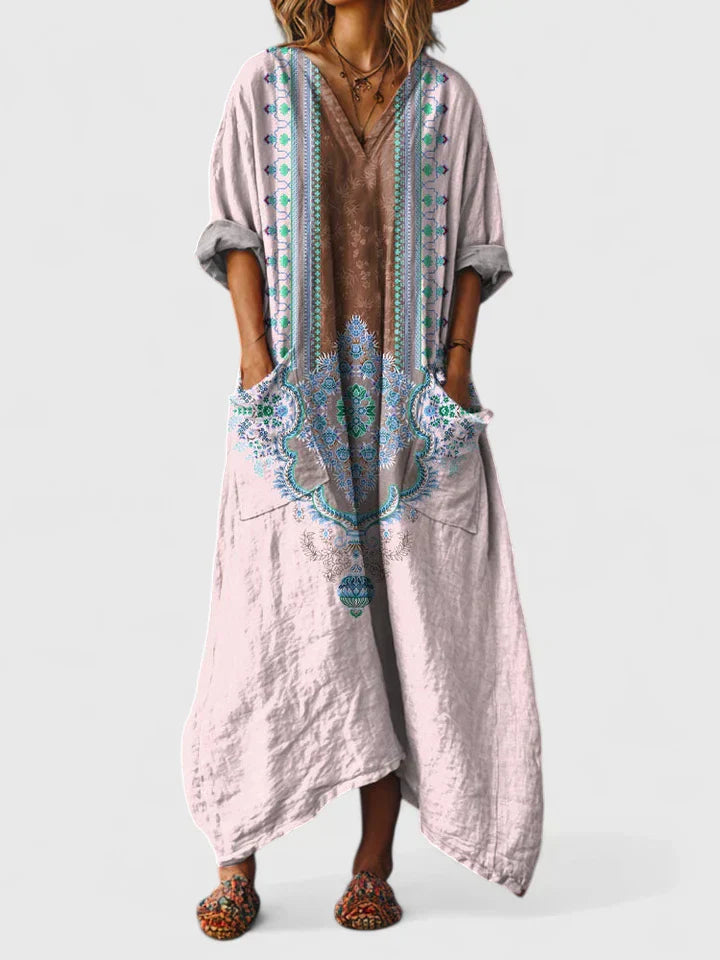 Chathumi - Elegancka Sukienka z Nadrukiem