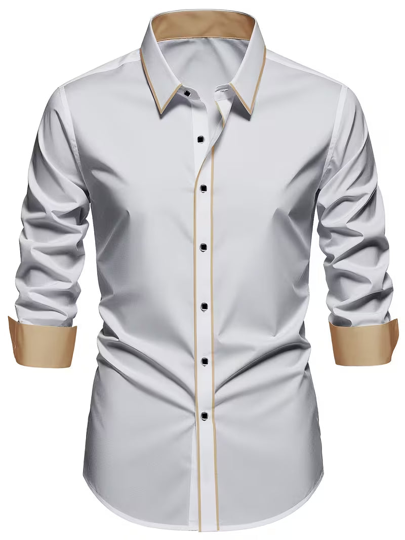 Daven – Swobodna Koszula Biznesowa o Dopasowanym Kroju