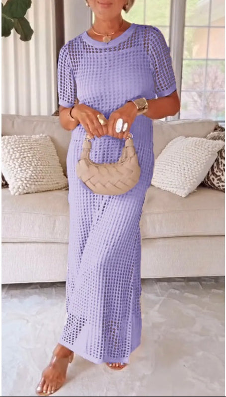 Jilena – Długa Sukienka Maxi z Wycięciami + Bezpłatna Sukienka Pod Spód